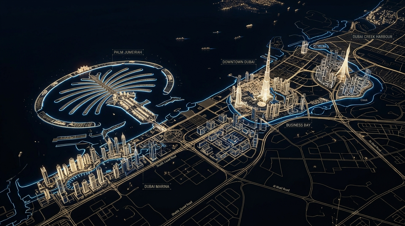 3D Dubai Coastline Intelligence Map